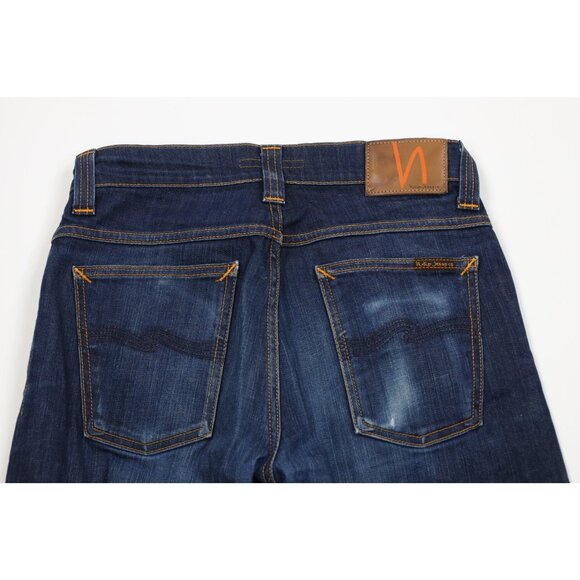 Nudie Jeans Co Mens 30x26 Distressed Average Joe Organic Cotton Button Fly Jeans - Picture 14 of 16